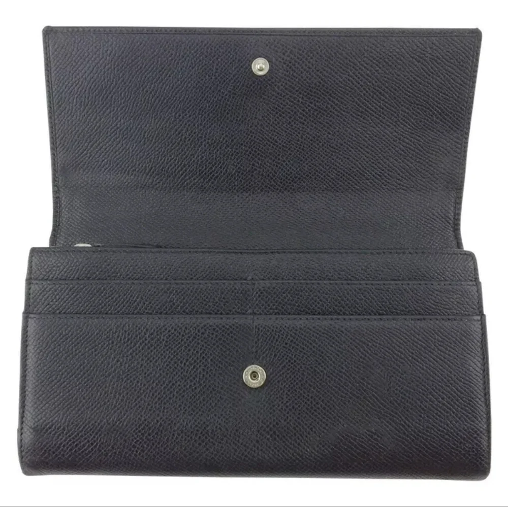 BVLGARI Classico Leather Long Wallet - Pristine Preloved Condition